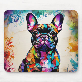 Schattigee Franse Bulldog "Frenchie" Kleurrijke Mo Muismat