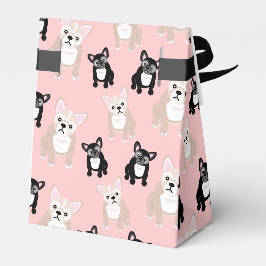 Schattigee Franse Bulldog Frenchie Pattern met Mon Bedankdoosjes (Achterkant)