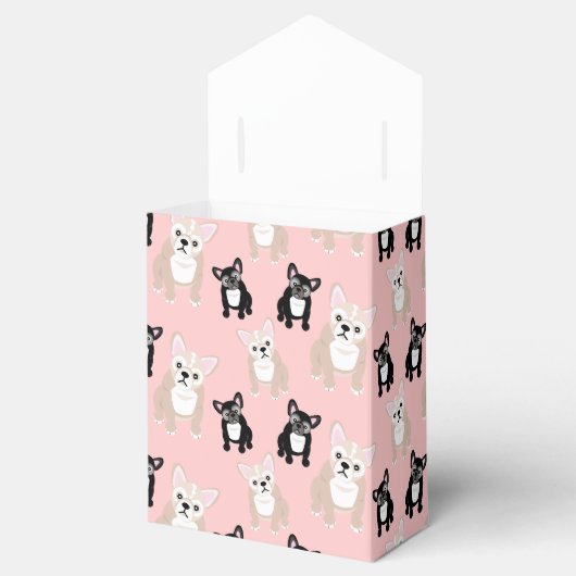Schattigee Franse Bulldog Frenchie Pattern met Mon Bedankdoosjes (Geopend)