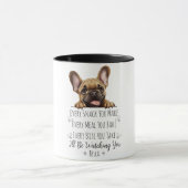 Schattigee Franse Bulldog Funny Custom Mok (Midden)