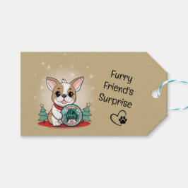 Schattigee Franse Bulldog Funny Happy New Year Cadeaulabel