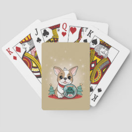 Schattigee Franse Bulldog Funny Happy New Year Pokerkaarten