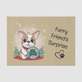 Schattigee Franse Bulldog Funny Happy New Year Tissuepapier