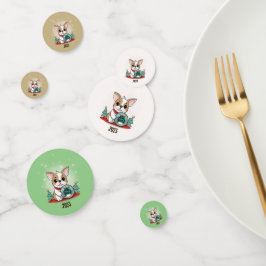 Schattigee Franse Bulldog Funny Oudejaarsavond Fee Confetti