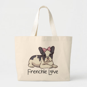 Schattigee Franse Bulldog Gift Puppy Dog Frenchie  Grote Tote Bag