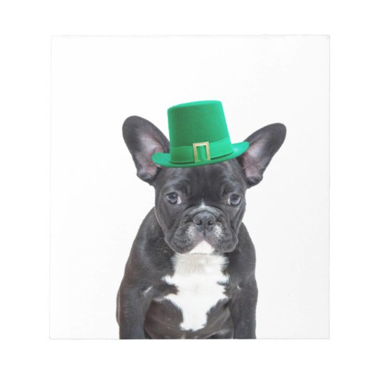 Schattigee Franse Bulldog met Pet St. Patrick's Da Notitieblok (Voorkant)