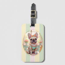 Schattigee Franse Bulldog Pastel Lines Cottagecore