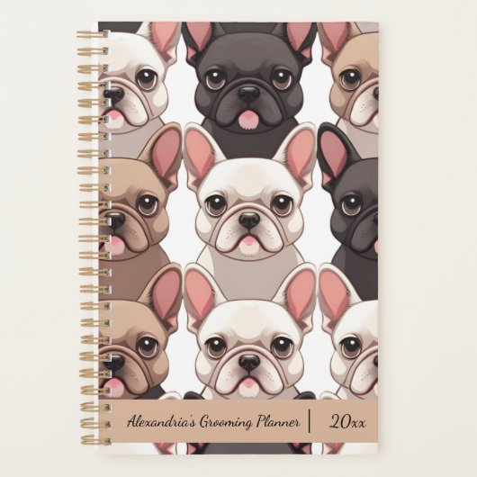 Schattigee Franse Bulldog Planner (Voorkant)