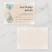 Schattigee Franse Bulldog Puppy Blue Heart Guess D Informatiekaartje (Voorkant / Achterkant)