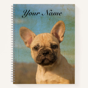 Schattigee Franse Bulldog Puppy - Funny Dog Head - Notitieboek