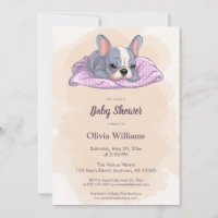 Schattigee Franse Bulldog Puppy Roze Deken Baby sh
