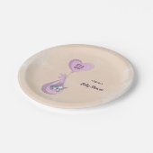 Schattigee Franse Bulldog Puppy Roze Hart Baby sho Papieren Bordje (Gekanteld)