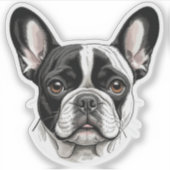 Schattigee Franse Bulldog Sticker – Schattig Honde (Voorkant)