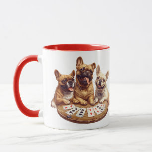 Schattigee Franse Bulldogs Speelkaarten Mok