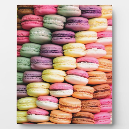 Schattigee Franse Macaron Cookies Fotoplaat (Voorkant)
