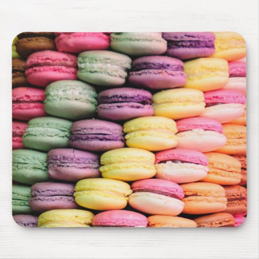 Schattigee Franse Macaron Cookies Muismat (Voorkant)