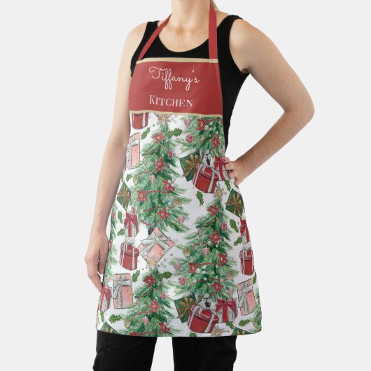 Schattigee, Franse roze, rode en zachte groene bom Schort (Insitu)