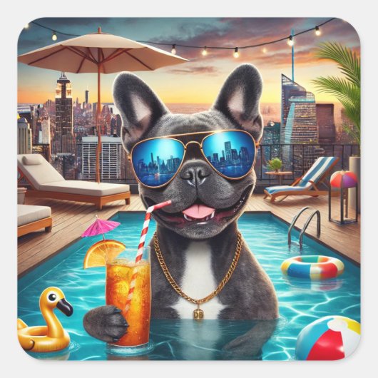 Schattigee franse Sticker (Voorkant)