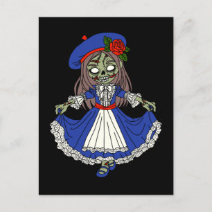 Schattigee Franse zombie Briefkaart