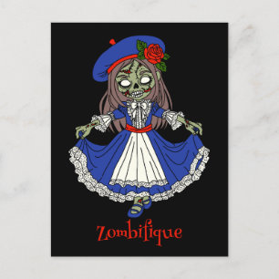Schattigee Franse zombie Briefkaart