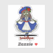 Schattigee Franse zombie Sticker (Vel)