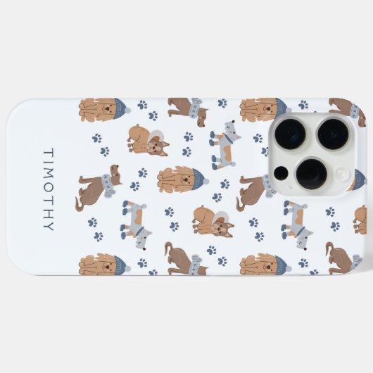 Schattigee Frenchie Terrier Retriever Honden Case-Mate iPhone Case (Achterkant (horizontaal))