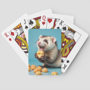 Schattigee fret eten kaas puffs pokerkaarten
