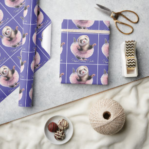 Schattigee fret in een Tutu Doing Ballet Cadeaupapier