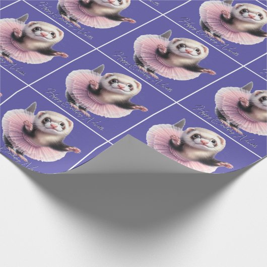 Schattigee fret in een Tutu Doing Ballet Cadeaupapier (Hoek)