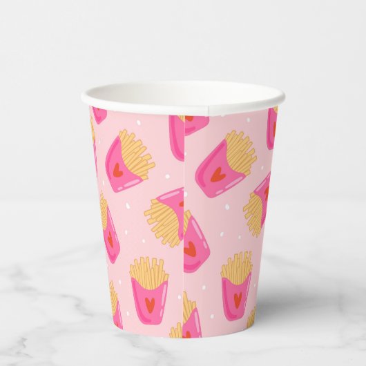Schattigee frieten papier cup papieren bekers (Rechts)