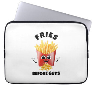 Schattigee frietjes Cartoon Hoodie & T-shirt – Gra Laptop Sleeve