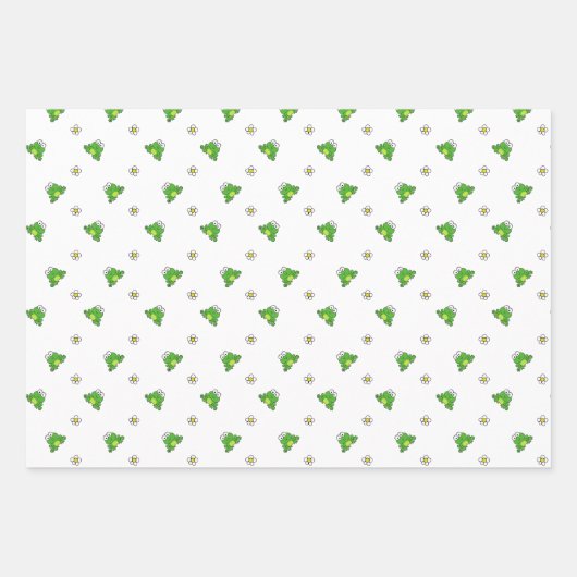 Schattigee Frog Party Wrapping Paper Sheets - Set  (Voorkant)