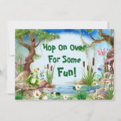 Schattigee Frog Prince verjaardagsfeestje Kaart (Voorkant)