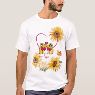 Schattigee Froggy Love: Hopping Hearts T-shirt