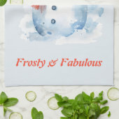 Schattigee Frosty & Fabulous Sneeuwman voor Kerstm Theedoek (Gevouwen)