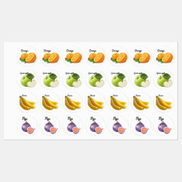 Schattigee Fruit Stickers Fun Design School Labels
