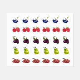 Schattigee Fruit Stickers Fun Design School Labels