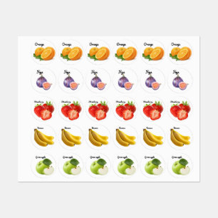 Schattigee Fruit Stickers Leuke Design voor School