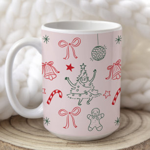 Schattigee Fun Doodles Kerstvakantie Koffiemok