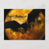 Schattigee Fun Scary Happy Halloween Bat en Full M Feestdagenkaart (Voorkant)