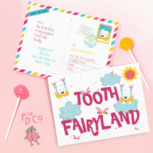 Schattigee Fun Tooth Fairyland, van de tandenfee Briefkaart