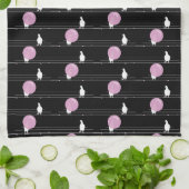 Schattigee Funny Bubblegum Vogels op een Draadpatr Theedoek (Gevouwen)