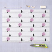 Schattigee Funny Bubblegum Vogels op een Draadpatr Tissuepapier (Craft)