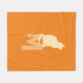 Schattigee Funny Cat Monogram Deken (Voorkant (Horizontaal))