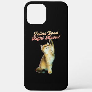 Schattigee Funny Cat Typografie met Speelse Kitten iPhone 12 Pro Max Hoesje