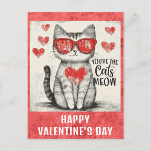 Schattigee Funny Cat Valentijnsdag Hearts Briefkaart