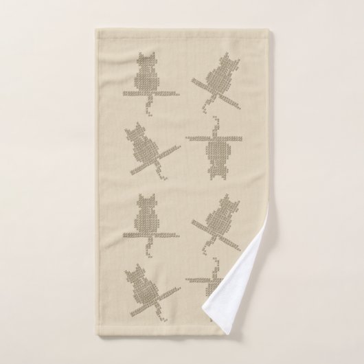 Schattigee Funny Cats Badhanddoek Set Bad Handdoek (Handdoek)