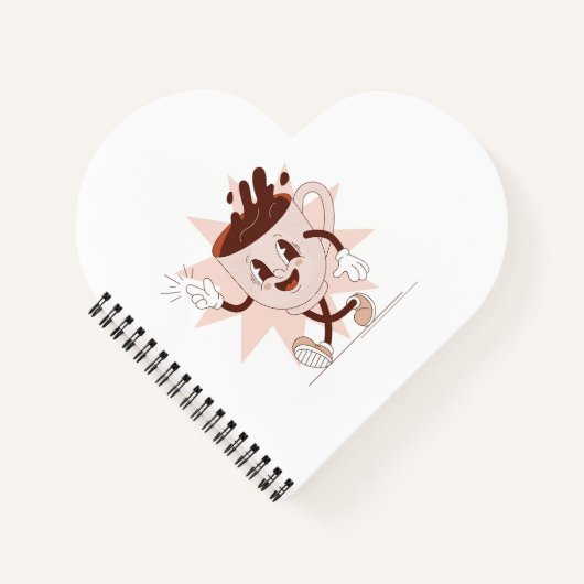 Schattigee Funny Coffee Cartoon Notitieboek (Voorkant)