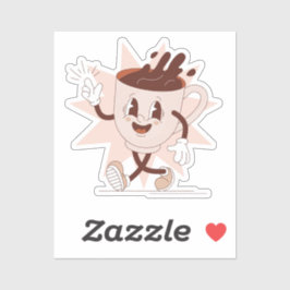 Schattigee Funny Coffee Cartoon Sticker