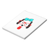 Schattigee Funny Dog Head Drawing Notitieblok (Gedraaid)